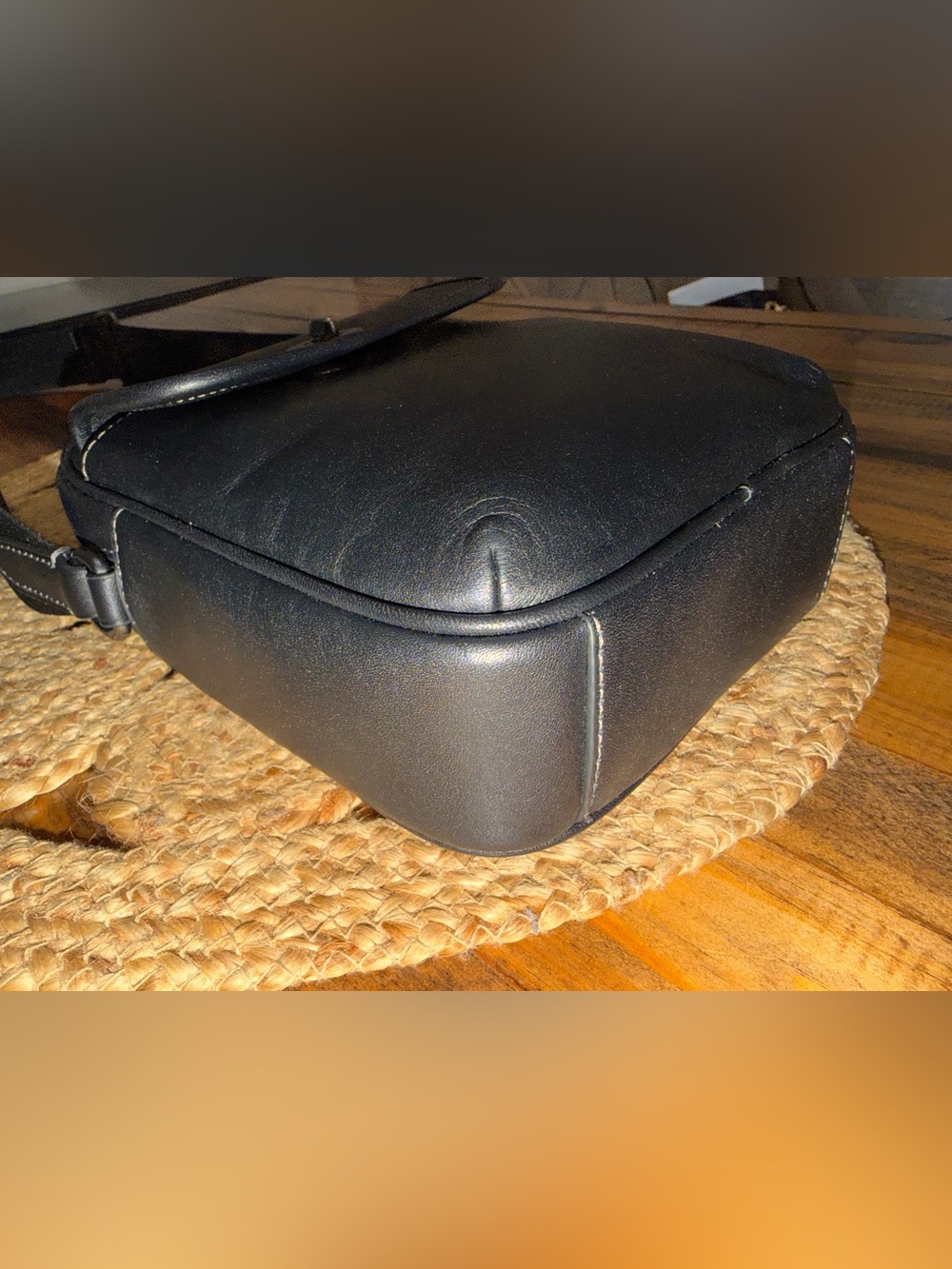 Coach Black Leather Crossbody Turn-Lock Pouch - Picture 7 of 11